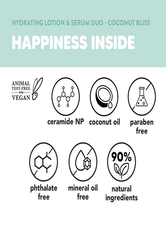 Onyx Professional Hydrating Body Lotion & Serum Duo with Ceramide NP & Coconut Oil, Coconut Bliss, 7 fl oz, 2pk - Image 3